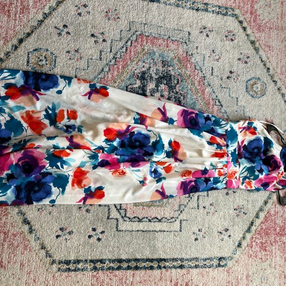 Eliza J Floral Print Halter Maxi Dress - Picture 4 of 5